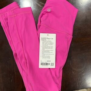 Lululemon Align High Rise Crop 23” Size 0 color Sonic Pink (SNCP)